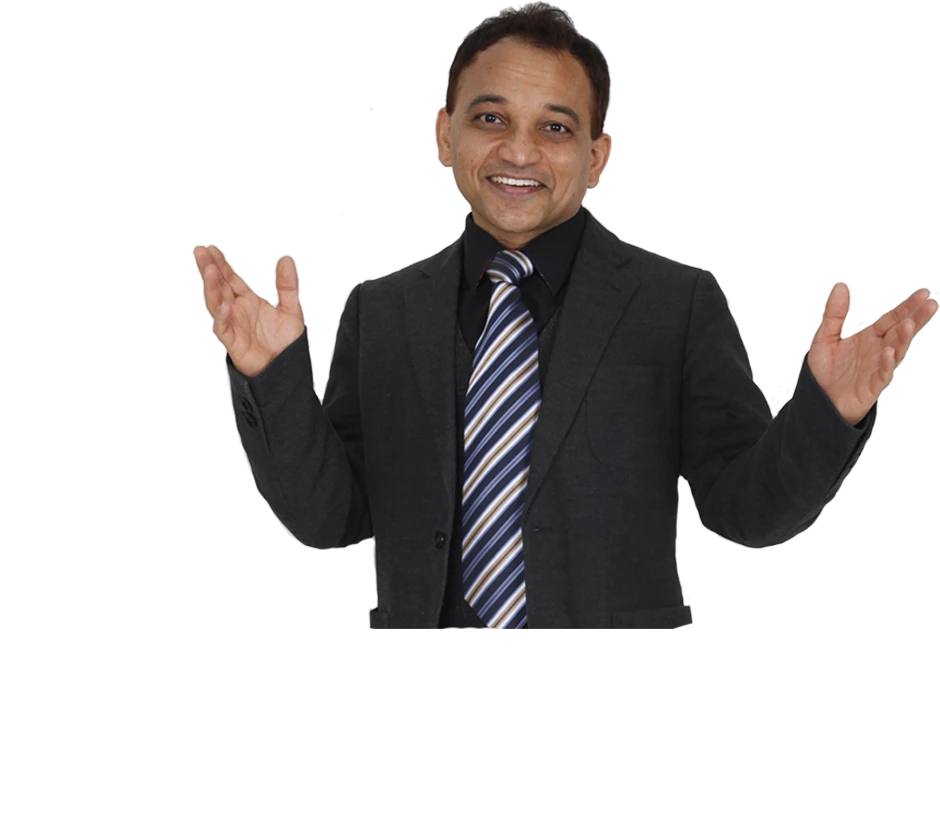 Paresh Rathod speaking with open hands